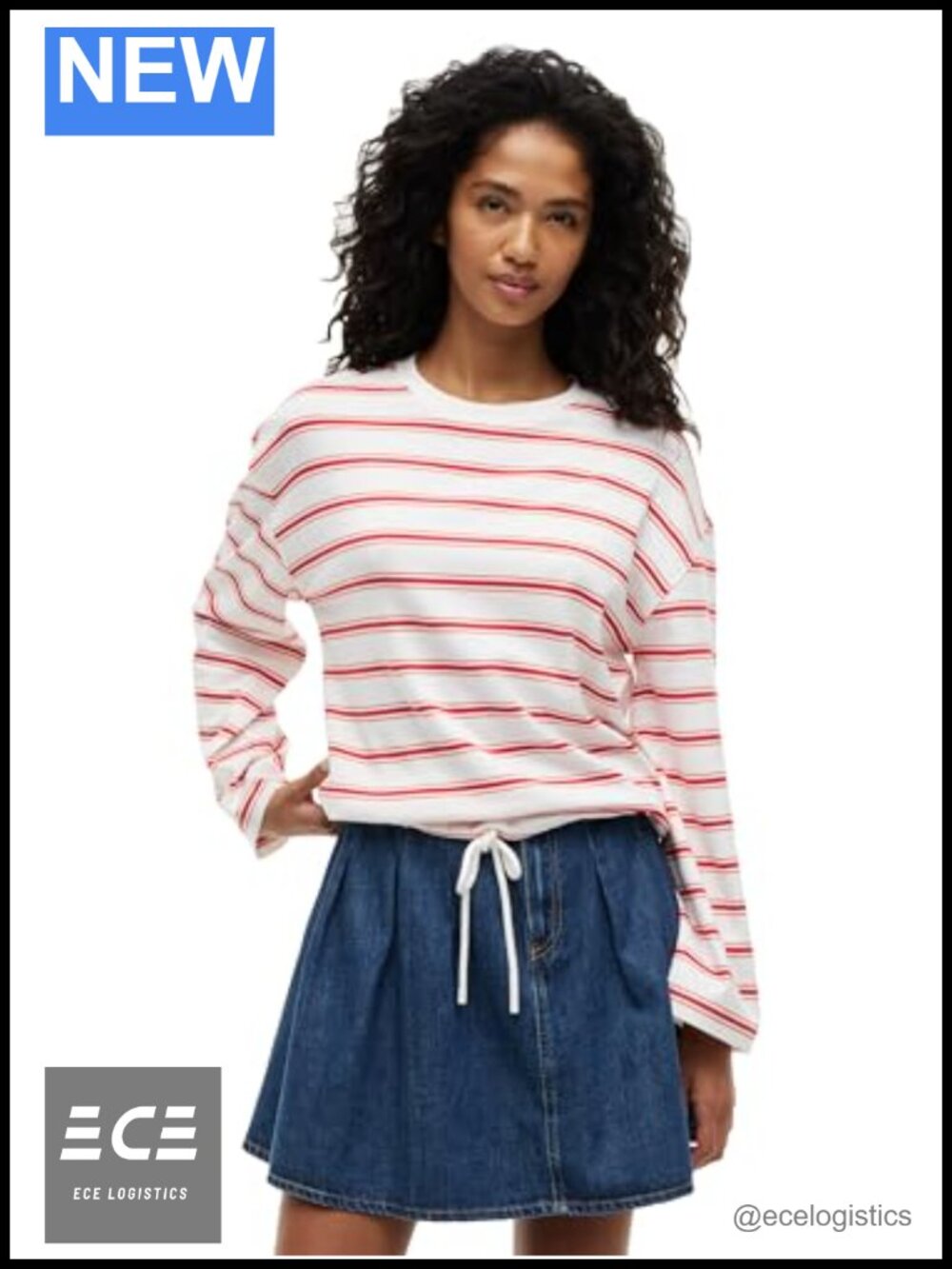 Tommy Hilfiger Women's Long Sleeve Cotton Crewneck Graphic T-Shirt with